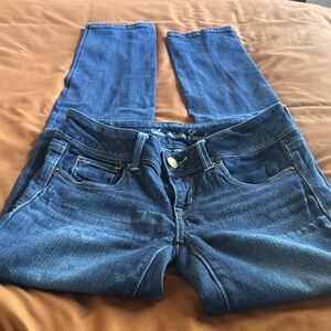 American Eagle Outfitters Women's Dark Blue Skinny Jeans